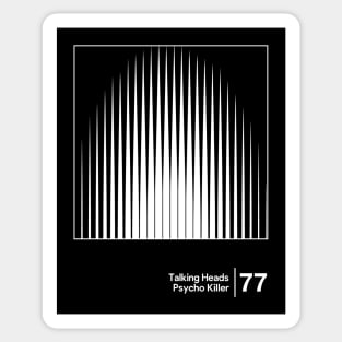 Talking Heads - Minimalist Style Illustration Artwork Sticker